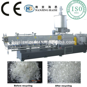 China Twin Screw Extruder Manufacturer In Plastic Bottle PET Recycling Machine